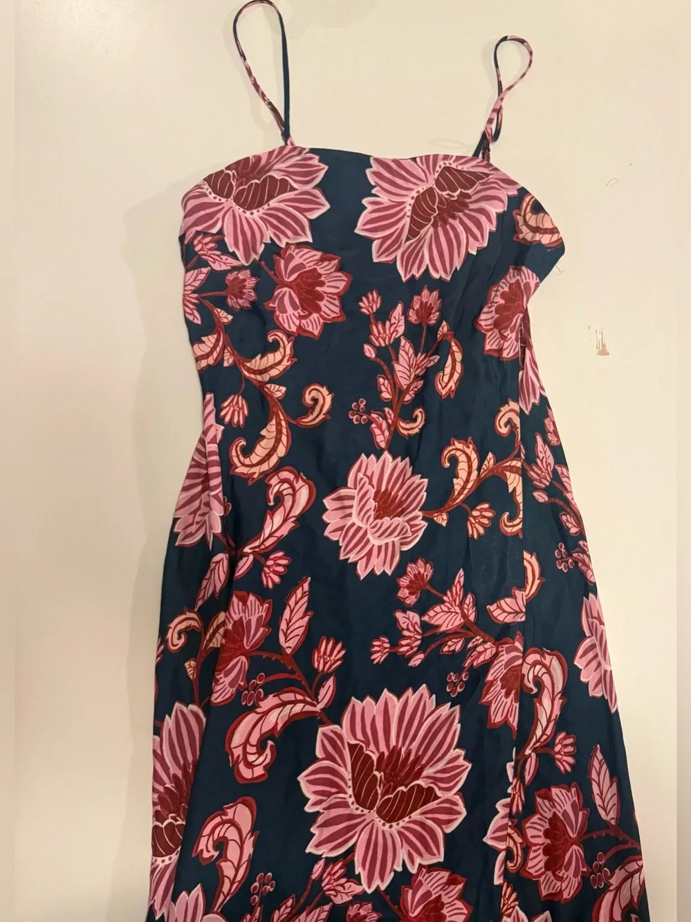 FARM Rio Teal Maxi Dress with Pink Floral Print - Picture 7 of 8
